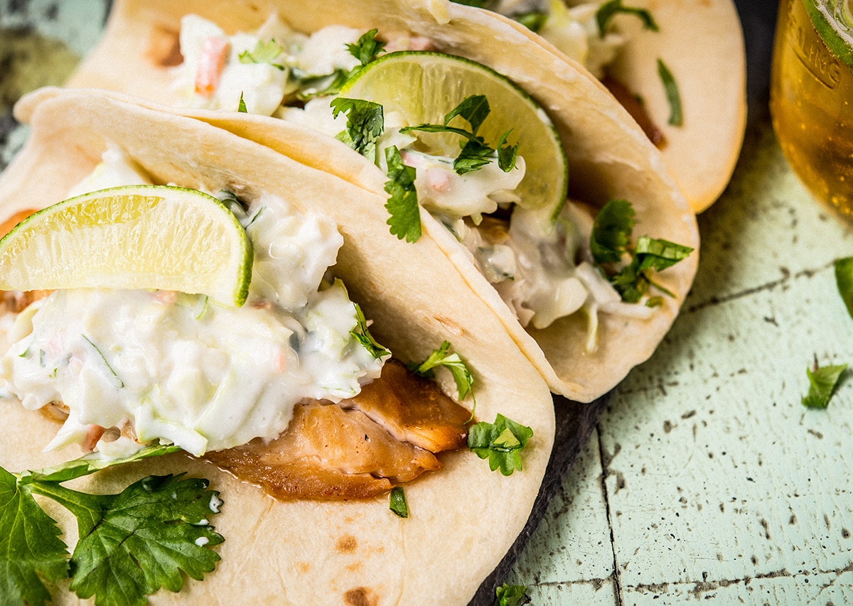 HONEY CUMIN FISH TACOS